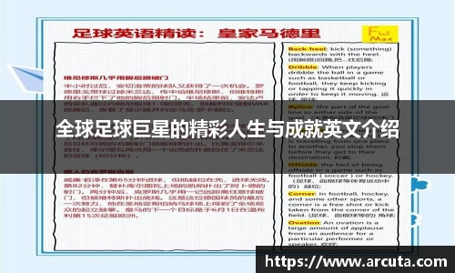 全球足球巨星的精彩人生与成就英文介绍